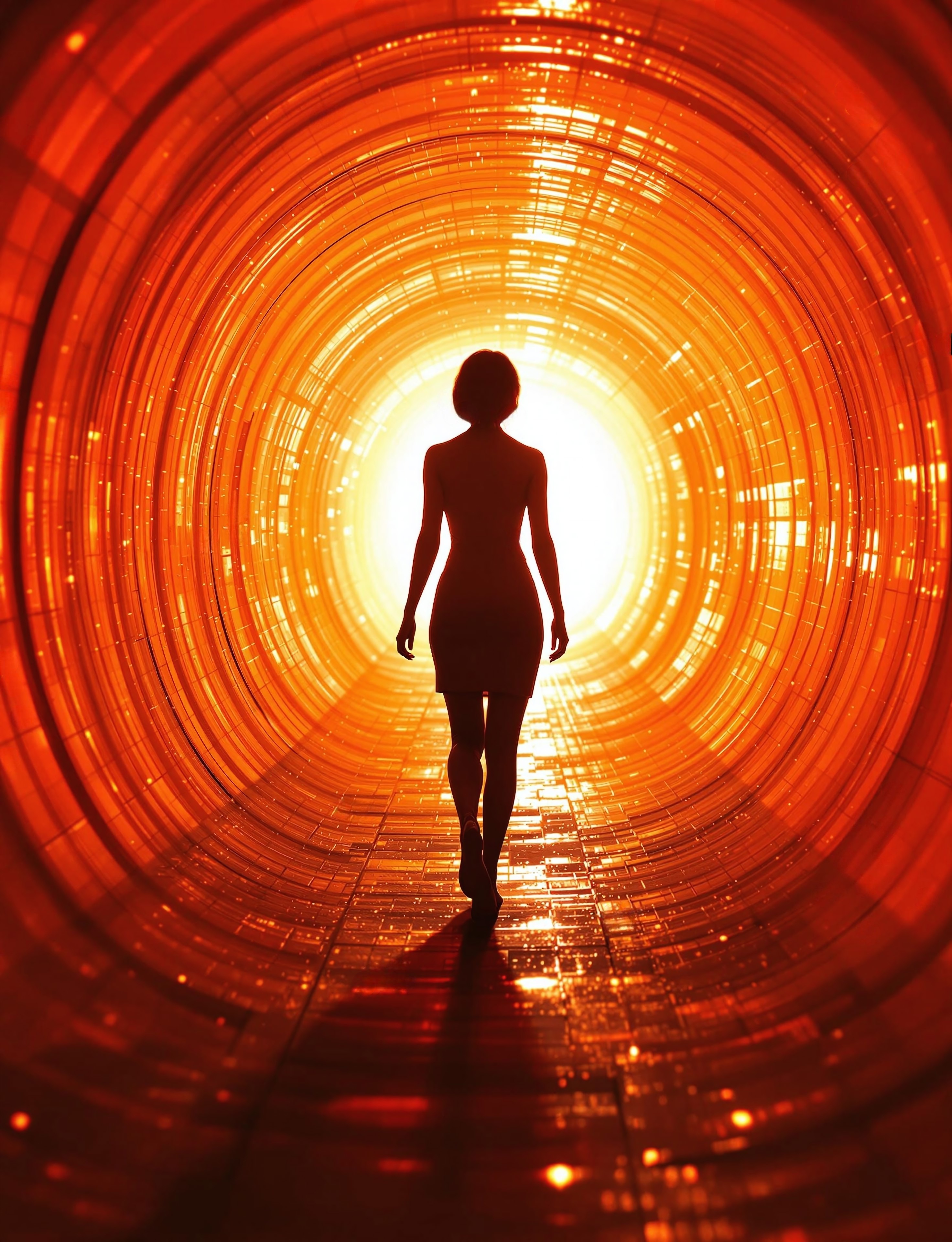 Sonya Bank Walking Through Orange Maze Tunnel Part 4.jpg
